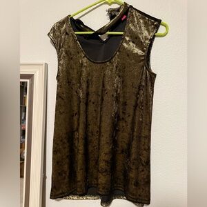 Vince Camuto Shimmering Black Velvet Tank Top